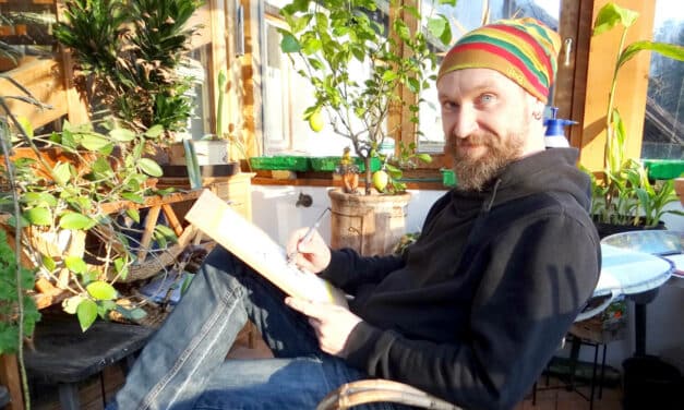 Fantasie in feinen Linien