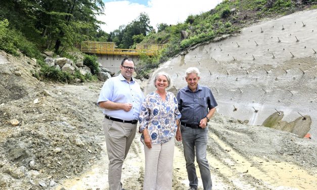 Arbeiten am Hochwasserschutz
