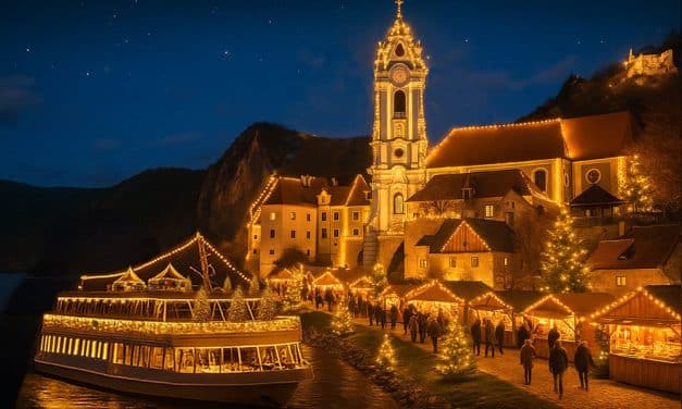 Erster schwimmender Adventmarkt Österreichs in Dürnstein