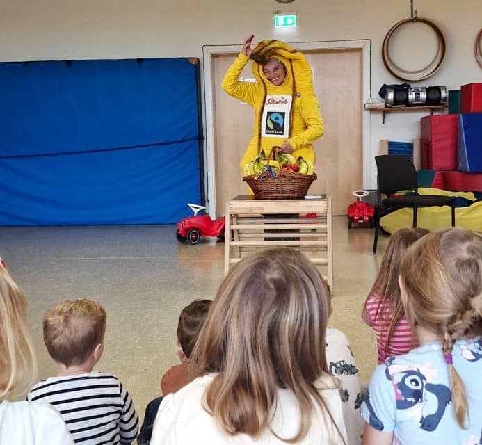 Kindergarten-Jause von „fairer Banane“