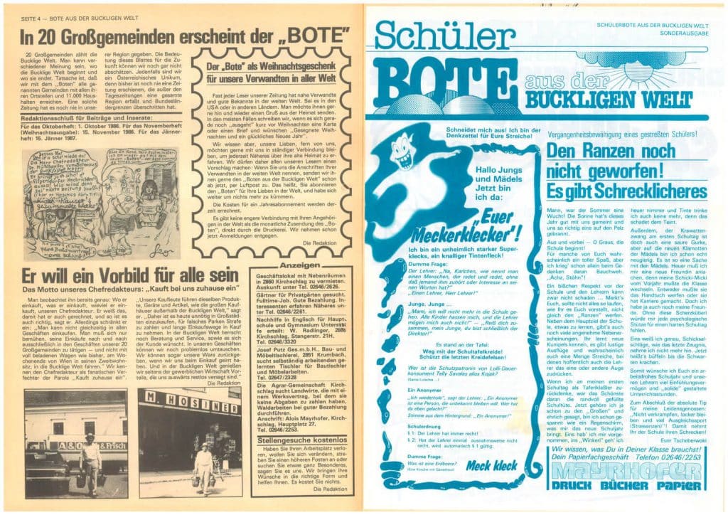 Zeitreise 40 Jahre „Bote“: Vier Jahrzehnte Entwicklung einer Region 8 C3070L200