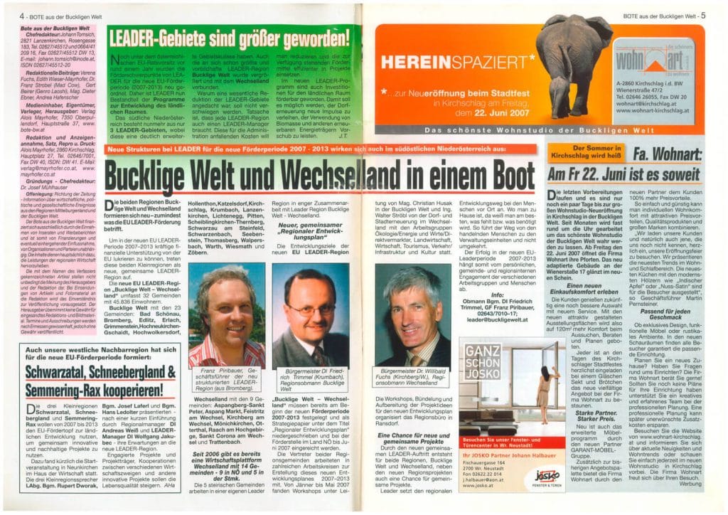 Zeitreise 40 Jahre „Bote“: Vier Jahrzehnte Entwicklung einer Region 4 C3070L224