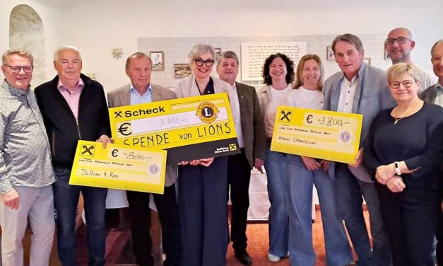 Lions spenden an Verein „Lebenslicht“ und „DaHuam4Kids“