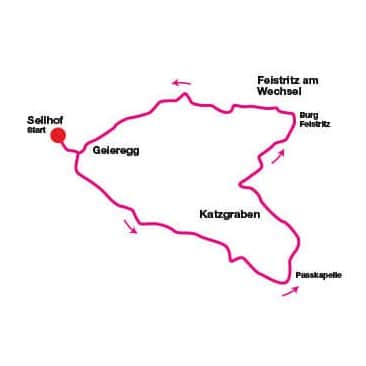 Über die Passkapelle zur Burg Feistritz 1 Karte Bote276 sw edited